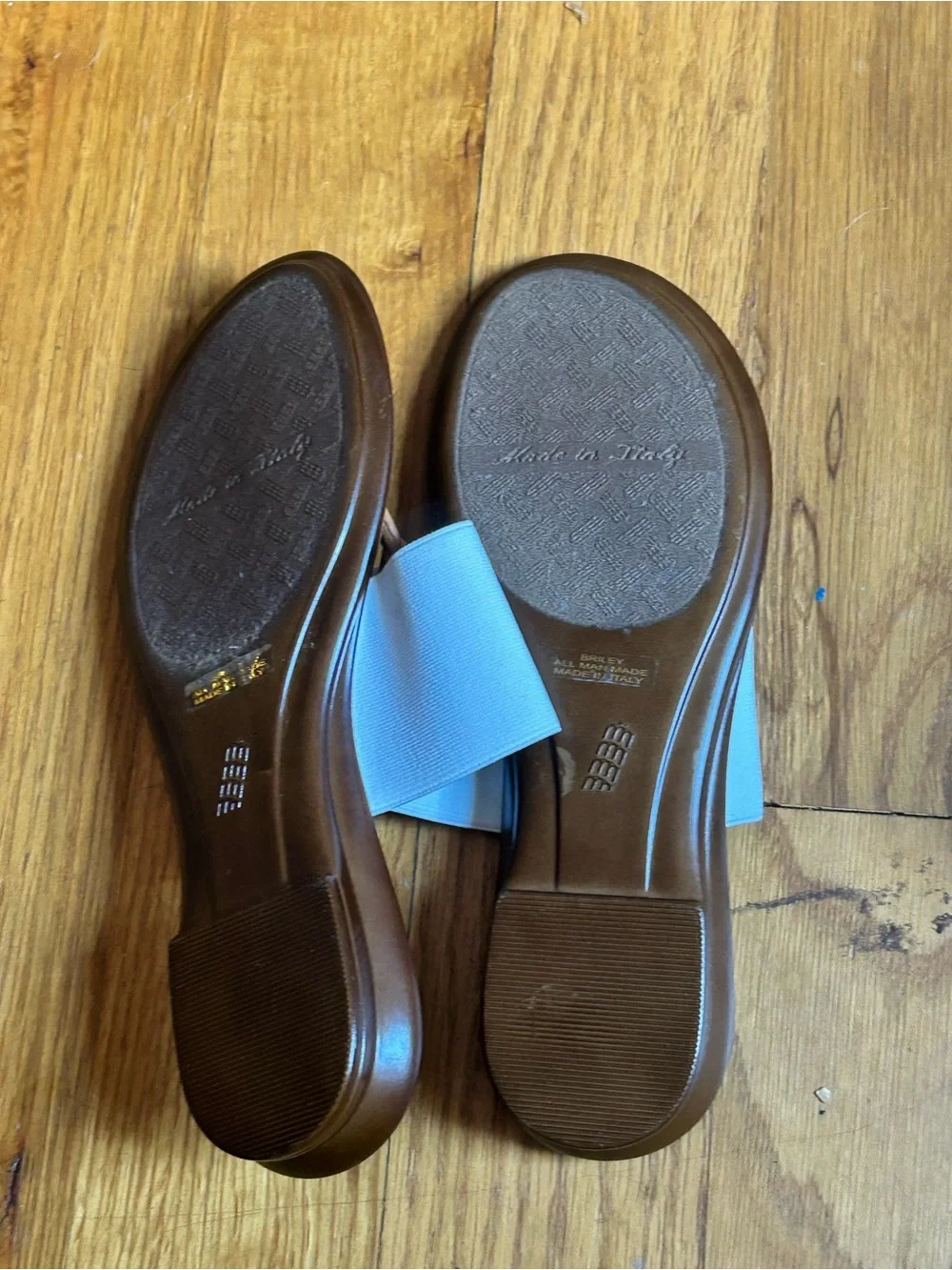 Italian Shoemakers Briley Women’s Thong Slide Sandals Brown/White Slip On Sz 8